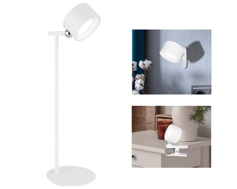 bmf-versand Tischleuchte Tischlampe kabellos mit Akku 4in1 Wandleuchte ohne Stromanschluss LED, Touchdimmer, LED fest integriert, Farbwechsler, Wandlampe von bmf-versand