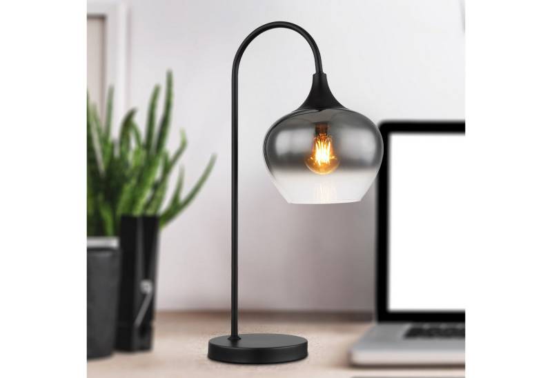 bmf-versand Tischleuchte Tischleuchte Wohnzimmer Rauchglas Tischlampe Schlafzimmer Schwarz, Laterne, ohne Leuchtmittel, Rauchfarben bmf-versand Tischleuchte Tischleuchte Wohnzimmer Rauchglas Tischlampe Schlafzimmer Schwarz, Laterne, ohne Leuchtmittel, Rauchfarben von bmf-versand