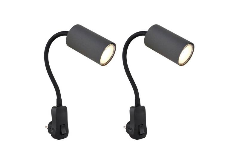 bmf-versand Wandleuchte Wandleuchten 2er Set Innen Wandlampe Schlafzimmer Steckdosenlampe, Nachttischlampen, ohne Leuchtmittel, Steckdosenleuchte von bmf-versand