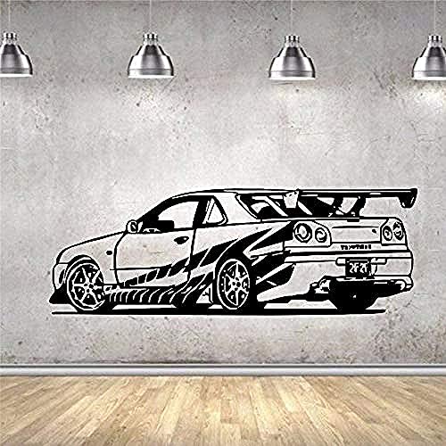 Wandaufkleber Abnehmbare PVC Kunst Wandtattoo Dekoration Fast and Furious Sports Car Racing 58X165Cm von bnkrtopsu