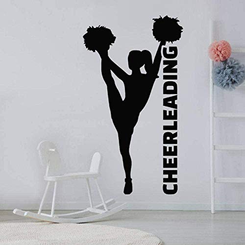 Wandaufkleber PVC Abnehmbarer Wandtattoo Cheerleader Women 57x32cm von bnkrtopsu