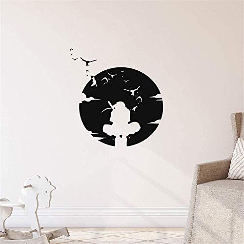 Wandaufkleber Vinyl Abnehmbare Wandtattoo Anbu Itachi Unter dem Mond Hauptschlafzimmer Kinderzimmer Kunst Anime 57X60Cm von bnkrtopsu