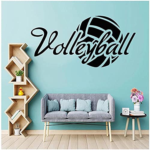 Wandtattoo Abnehmbare PVC Kunst Wandaufkleber Volleyball Wand Wand Sport Aufkleber Wand Boy Aufkleber Schlafzimmer Schlafzimmer 57X114Cm von bnkrtopsu