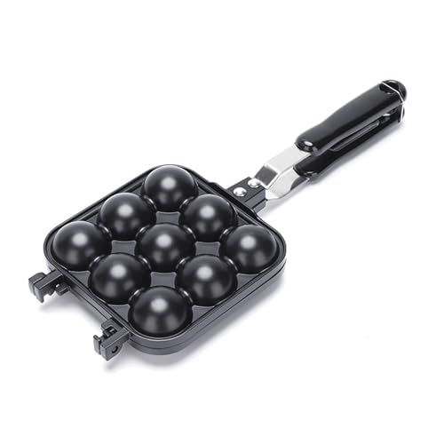 Takoyaki-Pfanne mit 9 Löchern, Aluminiumlegierung, Takoyaki-Maker, Oktopusse, kleine Backform, Heimkochwerkzeug, Küchenzubehör von bnsggl