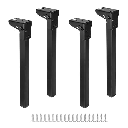 bnsggl 4 x Tischbeine, 20 cm/25 cm/30 cm/35 cm, faltbare Metallbeine für Büro, Couchtisch, Laptoptisch, robuste Möbelbeine von bnsggl