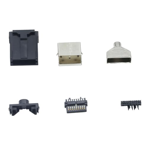 bnsggl 6Pcs Typ 19Pin Männlichen Löten Draht Set 8K Auto Board Connector Löten Draht Stecker Für Medicals Instrument Gaming von bnsggl