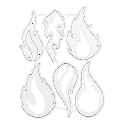 bnsggl Metall Stanzschablone Set, Scrapbooking Prägeschablonen,Kohlenstoffstahl Flamme Anzug Schneiden Sterben Präge Schablone Vorlage Form Papier A von bnsggl