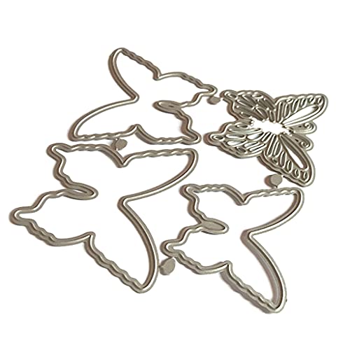 bnsggl Metall Stanzschablone Set, Scrapbooking Prägeschablonen,Metallstanzform in Schmetterlingsform, Prägeform für Papierkarten, Scrapbooking zum Basteln von bnsggl
