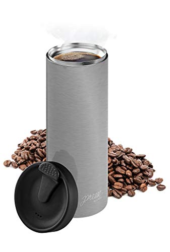 Bobble Französische Kaffeepresse, für unterwegs, schnelles Aufbrühen, schlankes Design, dreifach wandige Isolierung, 400 ml (Edelstahl) von bobble
