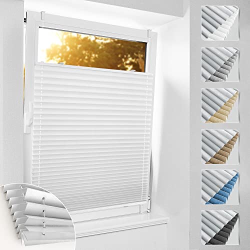 bobodeco Plissee ohne Bohren Verdunkelung Klemmfix, Weiß 75x220 cm(BxH) Thermo Plissees 100% Verdunkelnd & lichtundurchlässig Plisseerollo, Sichtschutz und Sonnenschutz für Fenster & Tür bobodeco Plissee ohne Bohren Verdunkelung Klemmfix, Weiß 75x220 cm(BxH) Thermo Plissees 100% Verdunkelnd & lichtundurchlässig Plisseerollo, Sichtschutz und Sonnenschutz für Fenster & Tür von bobodeco
