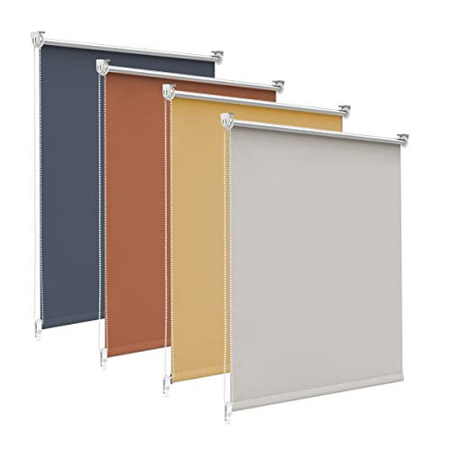 bobodeco Verdunklungsrollo ohne Bohren & mit Bohren, Verdunkelungsrollo Klemmfix, Creme 85x160cm (BxH), Thermorollo Sichtschutz und Sonnenchutz, Rollos Hitzeschutz für Fenster & Tür von bobodeco