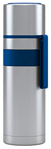 Isolierflasche HEET 500ml – Thermoflasche aus Edelstahl, Doppelwandig, Vakuum-Isolierte Thermoskanne mit Becher, Auslaufsicher, BPA-frei, Hält 12h warm, 360° Verschluss, Trageschlaufe (Nachtblau) von boddels