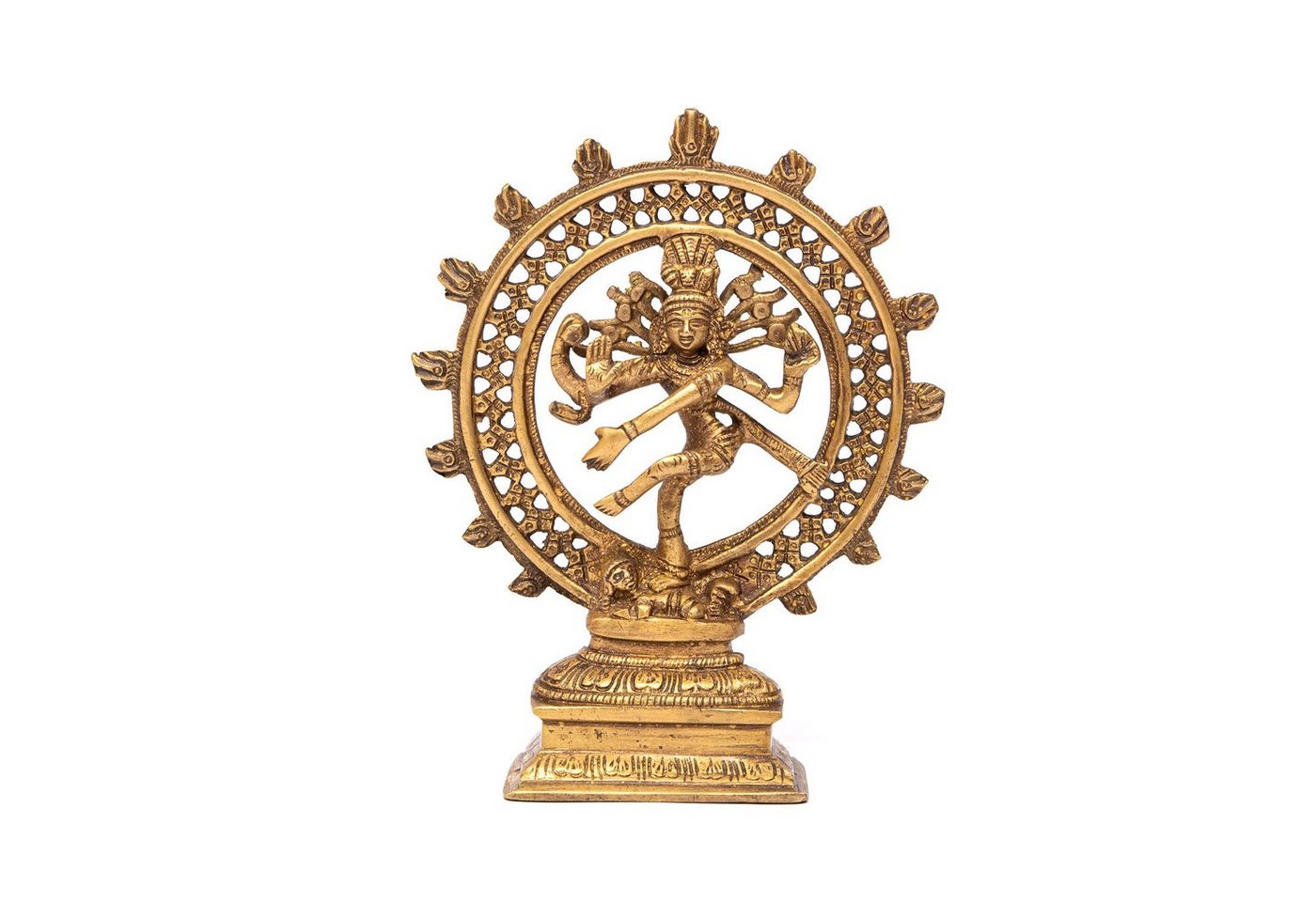 bodhi Dekofigur Nataraj Statue, Messing, ca. 20 cm, goldgelb von bodhi