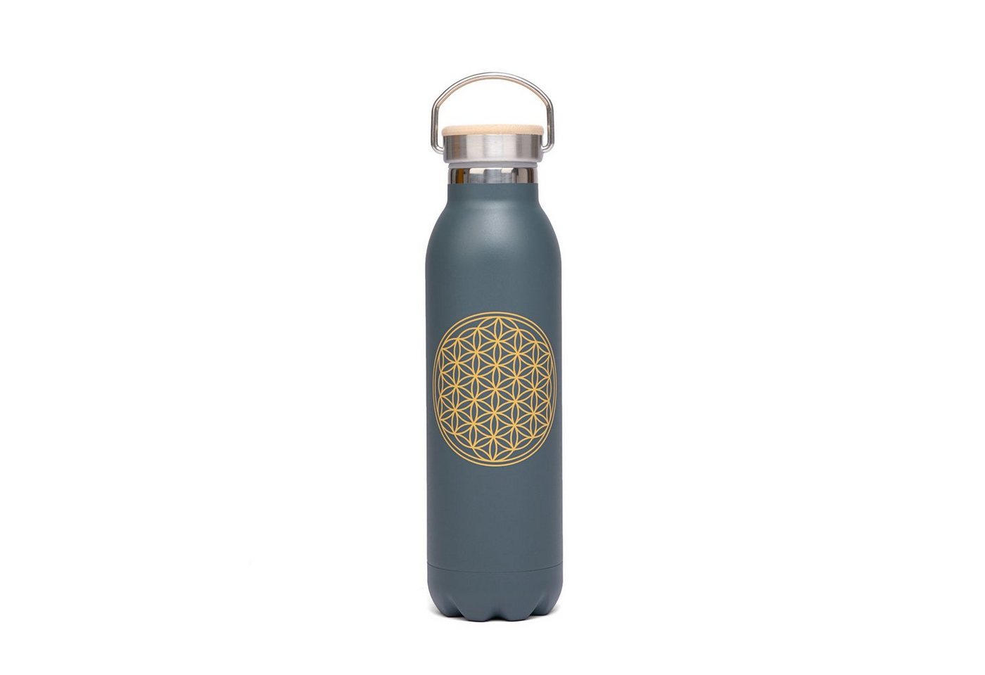 bodhi Isolierflasche Isolier-Trinkflasche 600 ml, Edelstahl Blume des Lebens von bodhi