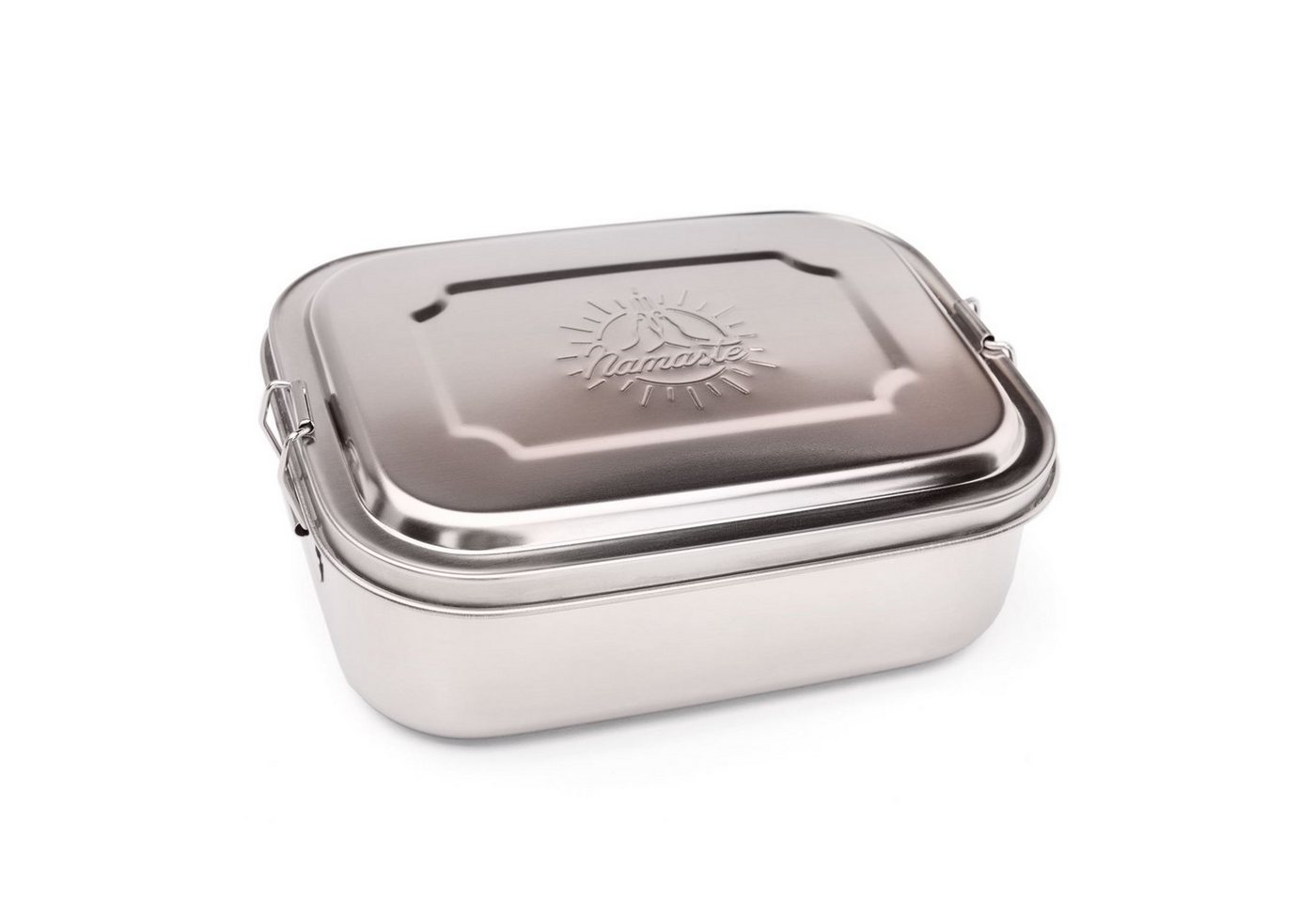 bodhi Lunchbox Lunchbox klein, 2 Fächer, Namaste Gravur, ca. 17x13,2x6,5cm, Edelstahl bodhi Lunchbox Lunchbox klein, 2 Fächer, Namaste Gravur, ca. 17x13,2x6,5cm, Edelstahl von bodhi