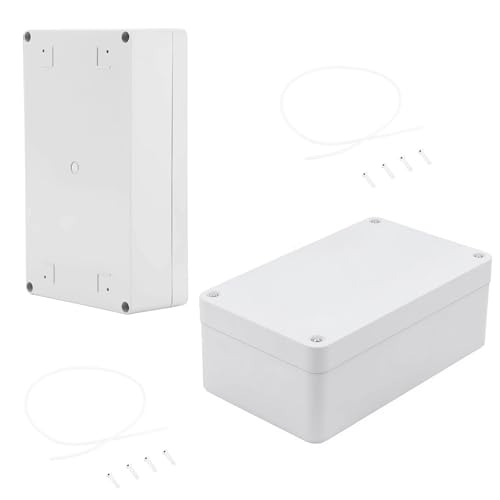 Anschlussdose,2 Stück Abzweigdose Wasserdichtes IP65 Abzweigkasten ABS Elektrisches Anschlusskästen DIY Kunststoff Fall Verdrahtungs Verteilerkasten flach Aufputz Schalter Box(20 * 12 * 5.6cm) von boeyeleny