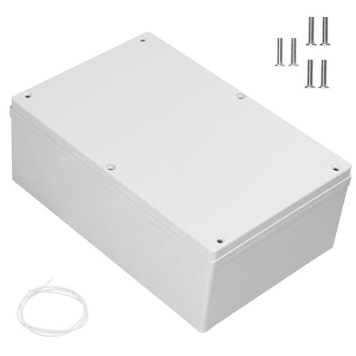 Anschlussdose,Abzweigdose Wasserdichtes IP65 Abzweigkasten ABS Elektrisches Anschlusskästen DIY Kunststoff Fall Verdrahtungs Verteilerkasten flach Aufputz Schalter Box(29 * 21 * 10cm) von boeyeleny
