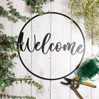 Welcome Metall Ring Türkranz Dekoring von bohlingsteeldesign
