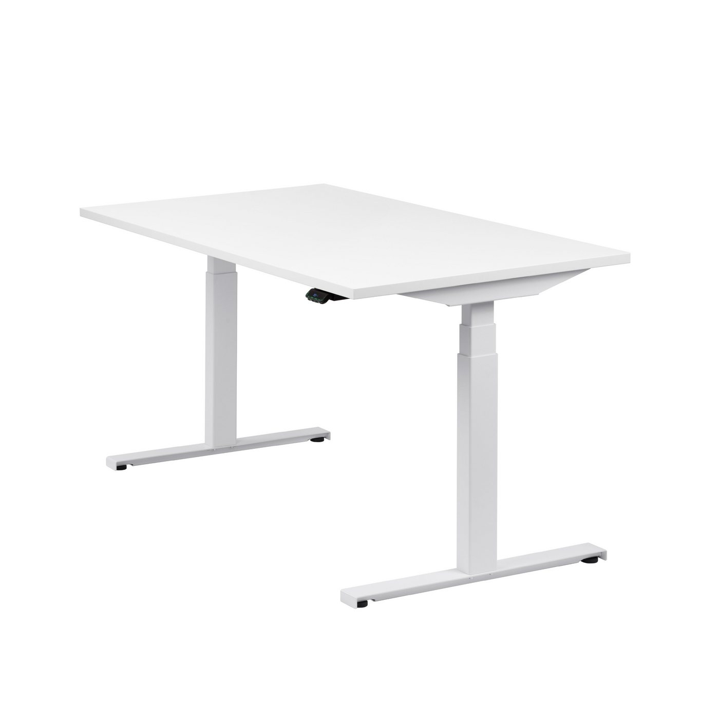 boho office® Schreibtisch Easydesk, Weiß elektrisch höhenverstellbar Tischplatte Weiß 140 x 80 cm von boho office®