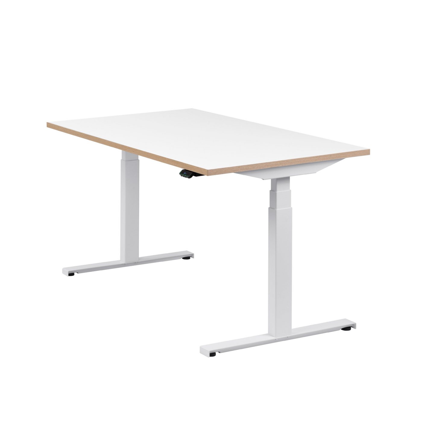 boho office® Schreibtisch Easydesk, Weiß elektrisch höhenverstellbar Tischplatte Weiß 140 x 80 cm von boho office®