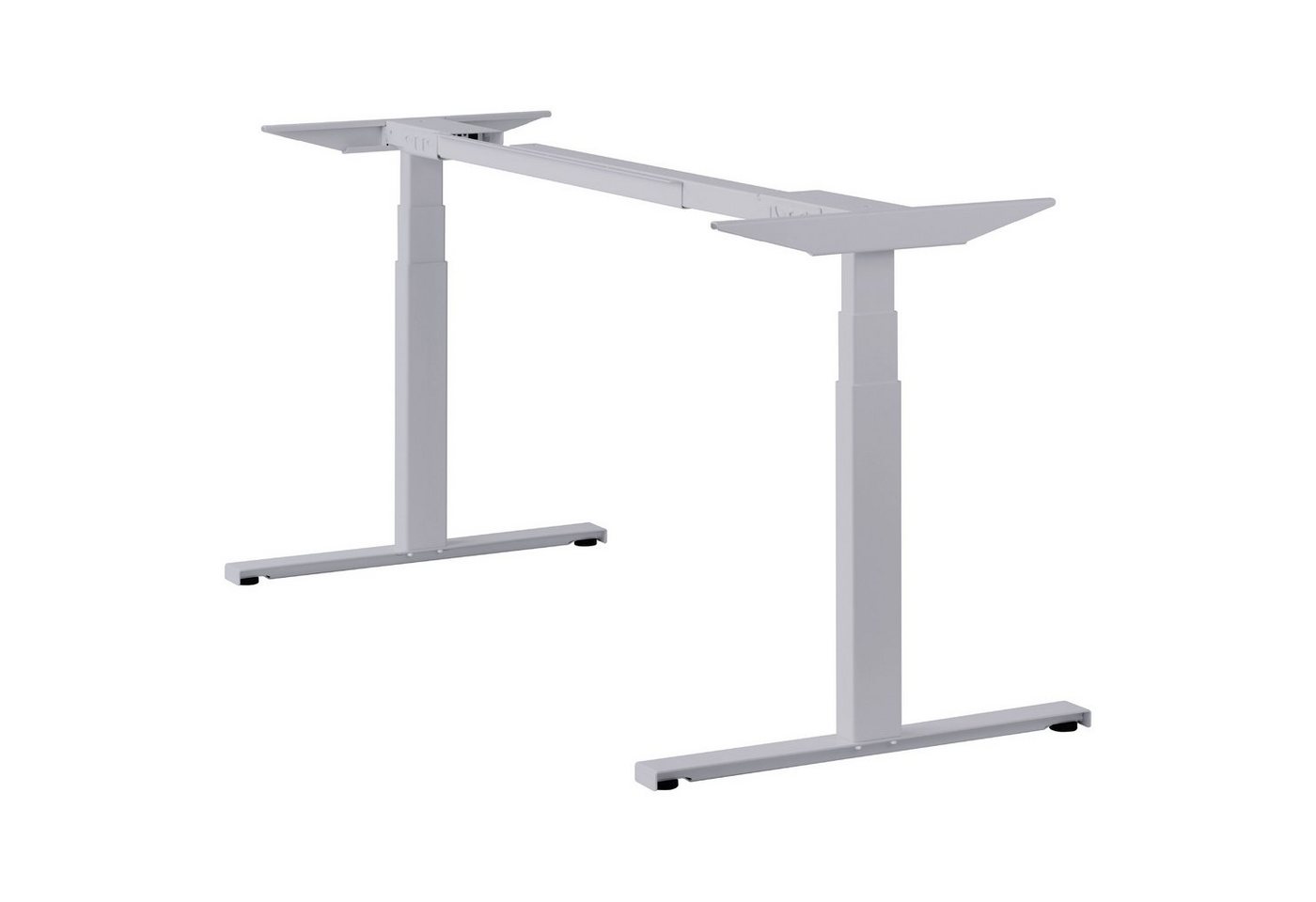 boho office® Schreibtisch Easydesk, elektrisch stufenlos höhenverstellbar in Silber - Made in Denmark von boho office®