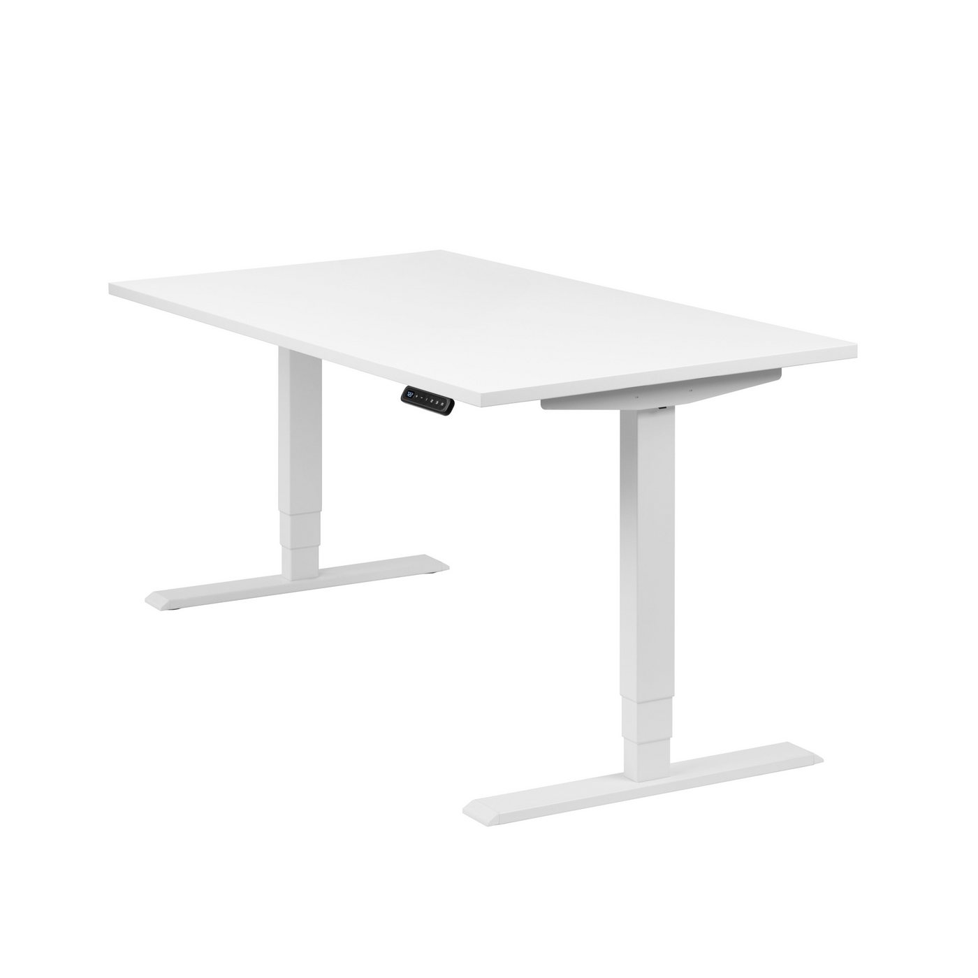 boho office® Schreibtisch Homedesk, Weiß elektrisch höhenverstellbar, Tischplatte Weiß 140 x 80 cm von boho office®