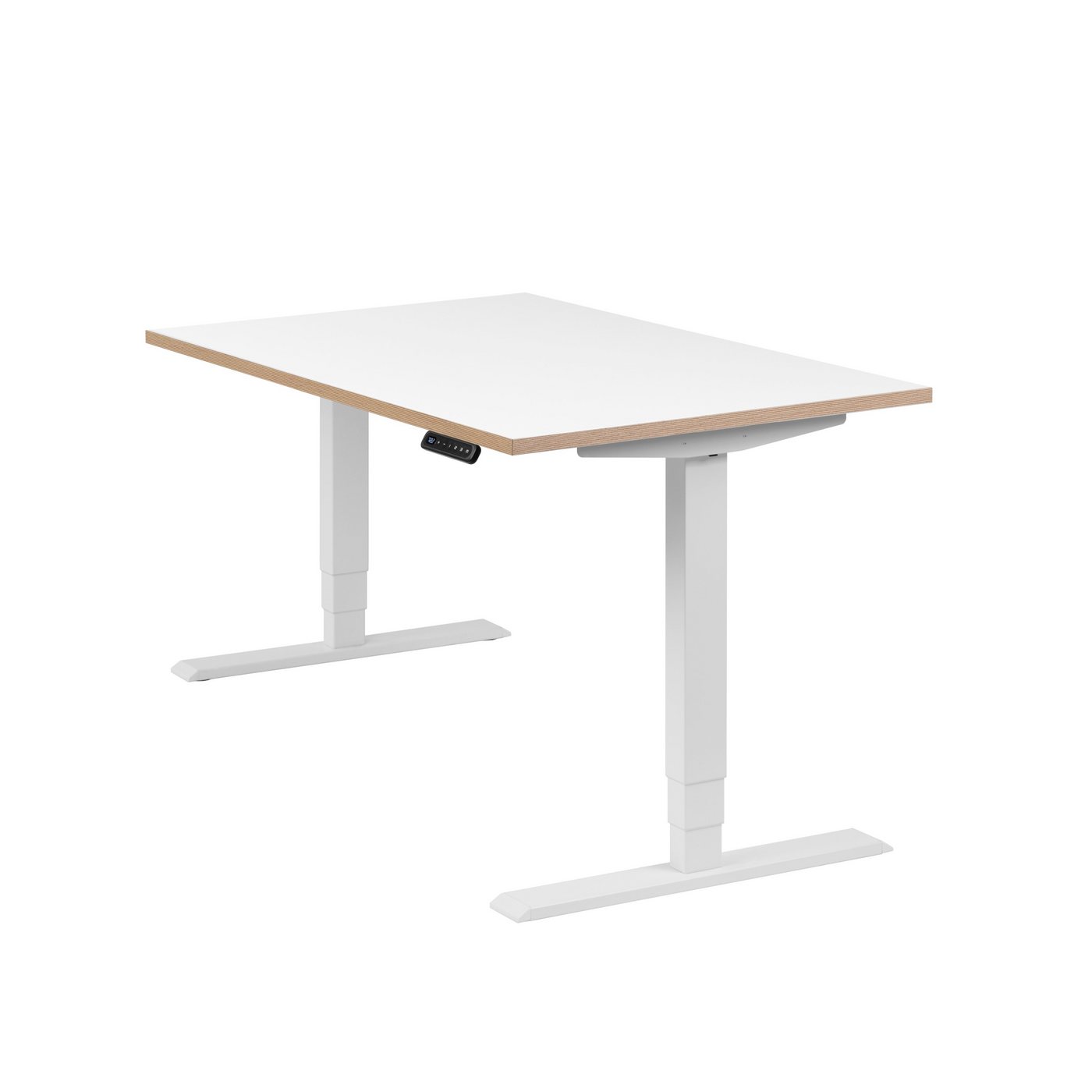 boho office® Schreibtisch Homedesk, Weiß elektrisch höhenverstellbar - Tischplatte Weiß 120 x 80 cm von boho office®
