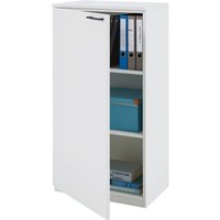 Büroschrank weiß (Tür links) 60 x 116,3 x 40,3 cm – Büro-Schrank 3 Ordner, Aktenschrank 2 Einlegeböden von boho office