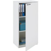 Büroschrank weiß (Tür rechts) 50 x 116,3 x 40,3 cm – Büro-Schrank 3 Ordner, Aktenschrank 2 Einlegeböden von boho office