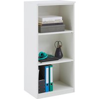 Regal weiß 50 x 116,3 x 40,3 cm – 3 Ordner, Ordnerregal, Büro-Regal für Ordner, Aktenregal, Bücherregal 2 Einlegeböden von boho office