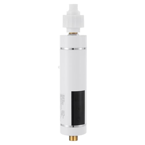 3500W Elektronischer Durchlauferhitzer Küche 30-52°C Mini Warmwasserbereiter Warmwasserspeicher IPX4 Boiler 0.04MPa~0.6MPa Untertischboiler Warmwasserboiler mit LED Bildschirm (Weiß) von boiler