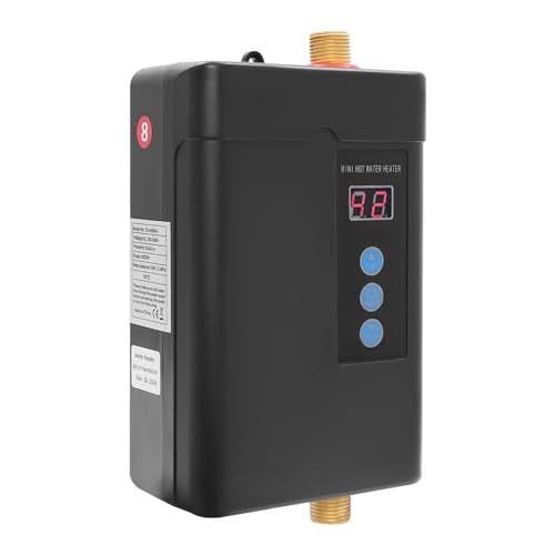 4000W Elektronischer Durchlauferhitzer Küche 28-55°C Warmwasserbereiter Warmwasserspeicher IPX4 Boiler 0.04–1.2 MPa Untertischboiler Warmwasserboiler mit LCD Bildschirm (Schwarz) von boiler