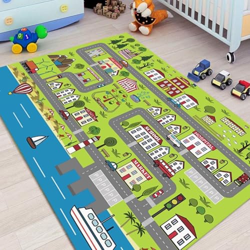 boiszeda Alphabet Zahlen Spielmatten rutschfeste Kinder Lernmatten Rechteckige große Spielmatte Verkehrswegen Stadtplan Dekorativer Teppich für Schlafzimmer Teenager Jungen boiszeda Alphabet Zahlen Spielmatten rutschfeste Kinder Lernmatten Rechteckige große Spielmatte Verkehrswegen Stadtplan Dekorativer Teppich für Schlafzimmer Teenager Jungen von boiszeda