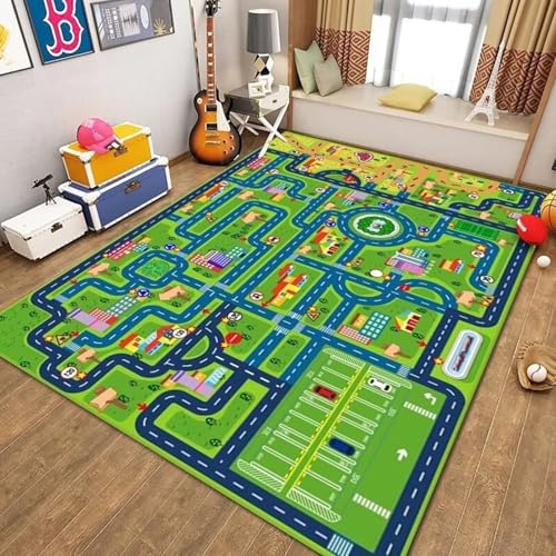 boiszeda Alphabet Zahlen Spielmatten rutschfeste Kinder Lernmatten Rechteckige große Spielmatte Verkehrswegen Stadtplan Dekorativer Teppich für Schlafzimmer Teenager Jungen boiszeda Alphabet Zahlen Spielmatten rutschfeste Kinder Lernmatten Rechteckige große Spielmatte Verkehrswegen Stadtplan Dekorativer Teppich für Schlafzimmer Teenager Jungen von boiszeda
