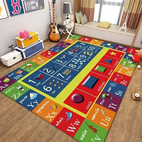 boiszeda Alphabet Zahlen Spielmatten rutschfeste Kinder Lernmatten Rechteckige große Spielmatte Verkehrswegen Stadtplan Dekorativer Teppich für Schlafzimmer Teenager Jungen boiszeda Alphabet Zahlen Spielmatten rutschfeste Kinder Lernmatten Rechteckige große Spielmatte Verkehrswegen Stadtplan Dekorativer Teppich für Schlafzimmer Teenager Jungen von boiszeda