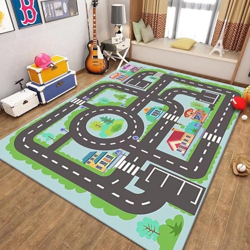 boiszeda Alphabet Zahlen Spielmatten rutschfeste Kinder Lernmatten Rechteckige große Spielmatte Verkehrswegen Stadtplan Dekorativer Teppich für Schlafzimmer Teenager Jungen boiszeda Alphabet Zahlen Spielmatten rutschfeste Kinder Lernmatten Rechteckige große Spielmatte Verkehrswegen Stadtplan Dekorativer Teppich für Schlafzimmer Teenager Jungen von boiszeda