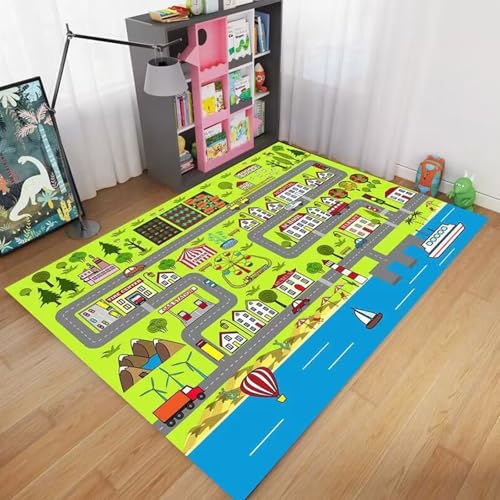 boiszeda Alphabet Zahlen Spielmatten rutschfeste Kinder Lernmatten Rechteckige große Spielmatte Verkehrswegen Stadtplan Dekorativer Teppich für Schlafzimmer Teenager Jungen boiszeda Alphabet Zahlen Spielmatten rutschfeste Kinder Lernmatten Rechteckige große Spielmatte Verkehrswegen Stadtplan Dekorativer Teppich für Schlafzimmer Teenager Jungen von boiszeda