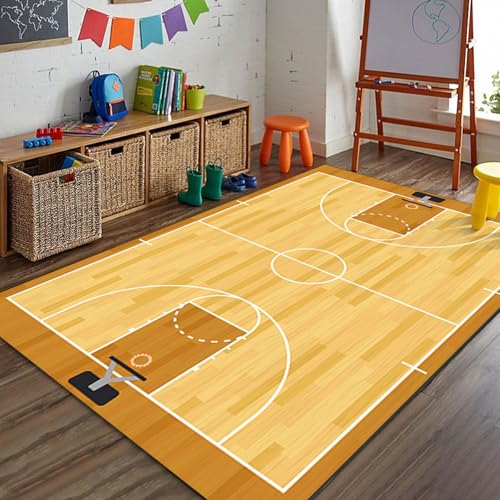 boiszeda Fußball-Basketballfeld-Spielmatten Laufsteg-Teppich Fußballplatz-Spielmatte Kinderfußballspielplatz Tür-Bodenteppich Dekorativer Teppich für Schlafzimmer Teenager-Jungen von boiszeda