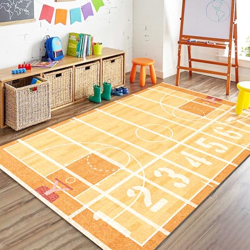boiszeda Fußball-Basketballfeld-Spielmatten Laufsteg-Teppich Fußballplatz-Spielmatte Kinderfußballspielplatz Tür-Bodenteppich Dekorativer Teppich für Schlafzimmer Teenager-Jungen von boiszeda