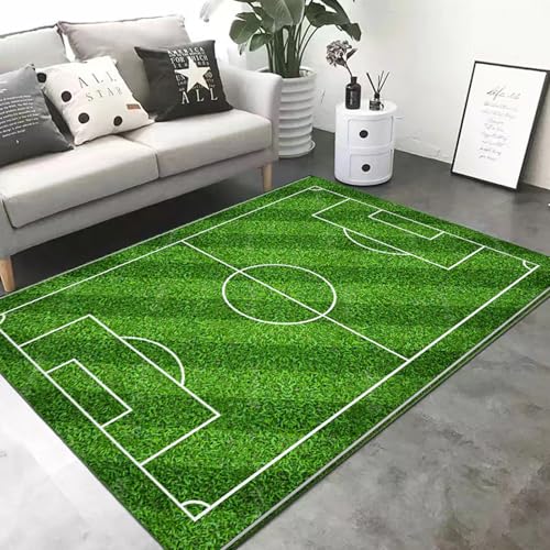 boiszeda Fußball-Basketballfeld-Spielmatten Laufsteg-Teppich Fußballplatz-Spielmatte Kinderfußballspielplatz Tür-Bodenteppich Dekorativer Teppich für Schlafzimmer Teenager-Jungen von boiszeda