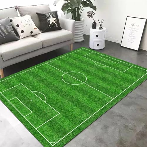 boiszeda Fußball-Basketballfeld-Spielmatten Laufsteg-Teppich Fußballplatz-Spielmatte Kinderfußballspielplatz Tür-Bodenteppich Dekorativer Teppich für Schlafzimmer Teenager-Jungen von boiszeda
