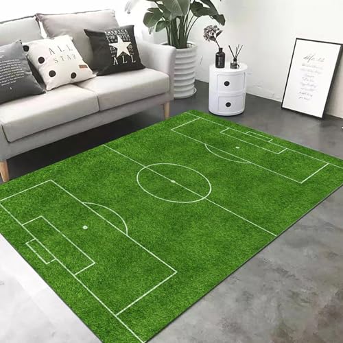 boiszeda Fußball-Basketballfeld-Spielmatten Laufsteg-Teppich Fußballplatz-Spielmatte Kinderfußballspielplatz Tür-Bodenteppich Dekorativer Teppich für Schlafzimmer Teenager-Jungen von boiszeda