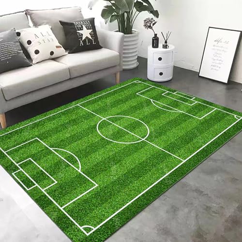 boiszeda Fußball-Basketballfeld-Spielmatten Laufsteg-Teppich Fußballplatz-Spielmatte Kinderfußballspielplatz Tür-Bodenteppich Dekorativer Teppich für Schlafzimmer Teenager-Jungen von boiszeda