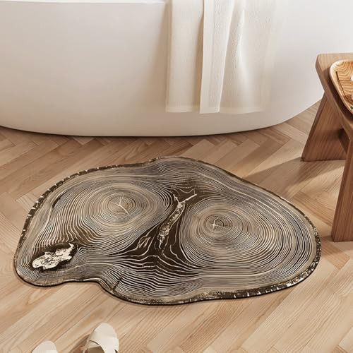 boiszeda Holzmaserung-Teppich Naturthema rutschfeste Badewannenmatte saugfähige Badematten schnell trocknender Teppich für Schlafzimmer Küche Toilette Tür boiszeda Holzmaserung-Teppich Naturthema rutschfeste Badewannenmatte saugfähige Badematten schnell trocknender Teppich für Schlafzimmer Küche Toilette Tür von boiszeda