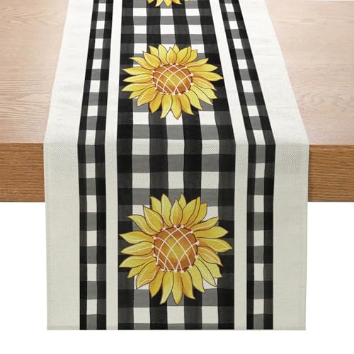 boiszeda Sonnenblumen-Zitronen-Druck Leinentischläufer Modern Minimalistischer Tischtuch für Heim Küche Esszimmertisch Dekoration boiszeda Sonnenblumen-Zitronen-Druck Leinentischläufer Modern Minimalistischer Tischtuch für Heim Küche Esszimmertisch Dekoration von boiszeda