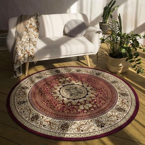 boiszeda Vintage Traditioneller Rutschfester Teppich Schlafzimmer Wohnzimmer Teppichmatte Luxuriöses Blumenmuster Breiter Teppich im persischen Stil für Wohnzimmer Schlafzimmer Lounge Wohnkultur von boiszeda