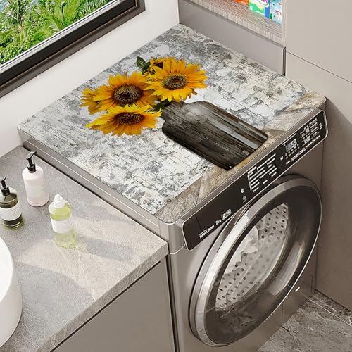 boiszeda Waschmaschinenabdeckung rutschfeste Trockenunterlage Kühlschrankabdeckung multifunktionale Wärmewaschmaschine und Trockner wasserdichte Matte für Waschküche Geschirr Kaffeebar Arbeitsplatte von boiszeda
