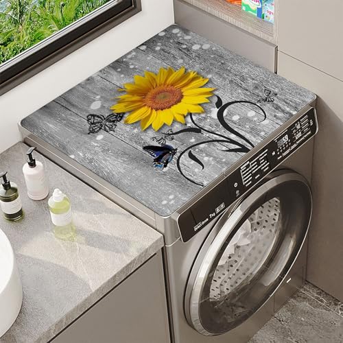 boiszeda Waschmaschinenabdeckung rutschfeste Trockenunterlage Kühlschrankabdeckung multifunktionale Wärmewaschmaschine und Trockner wasserdichte Matte für Waschküche Geschirr Kaffeebar Arbeitsplatte von boiszeda
