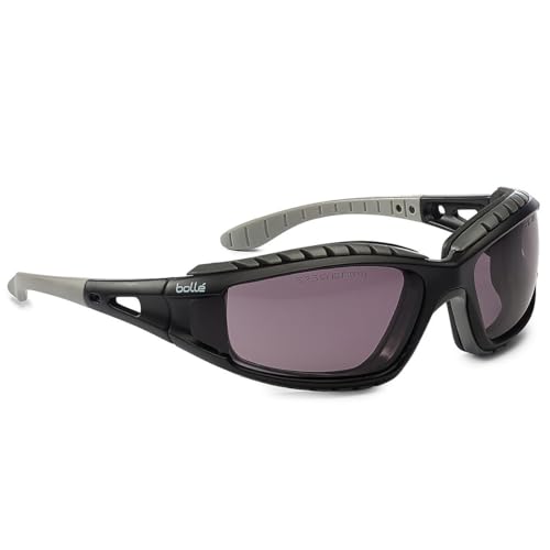 Bollé Safety PSSTRAI-415, Schutzbrille, Smoke Lenses, verstellbare Riemen, Einheitsgröße Serie TRACKER II von Bollé