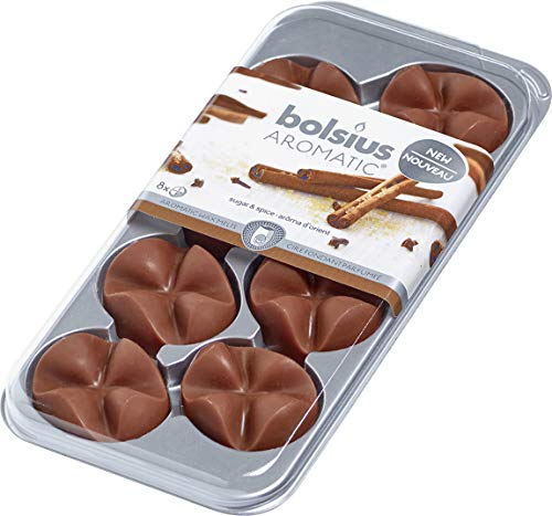 8 x Bolsius Creations Aromatic Duftwachs Aroma Wachs Blätter Wax Melts Aroma Melts - Zucker & Zimt von bolsius